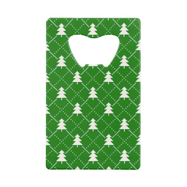 Motif d'arbre de Noël vert festif (Devant)
