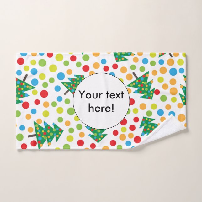 Motif d'arbres de Noël (Serviette à main)