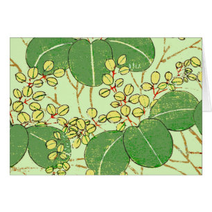 Motif d'art botanique floral de la feuille japonai
