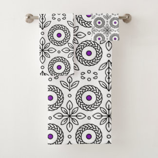 Motif d'art en ligne noire et blanche