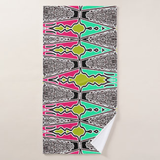 Motif d'art folklorique géométrique floral vibrant
