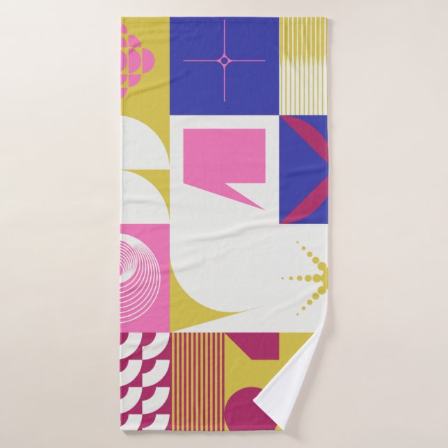 Motif d'art néo-moderniste réalisé avec g abstrait (Serviette de bain)