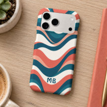 Motif d'art personnalisé Bold Midcentury Waves