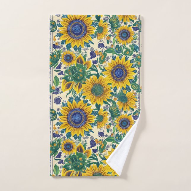 Motif d'art populaire ukrainien. (Serviette à main)