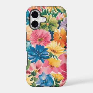 Motif d'art rose bleu vert jaune orange