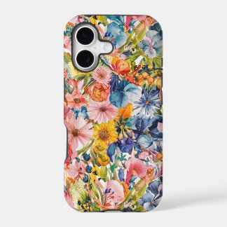 Motif d'art rose bleu vert jaune orange