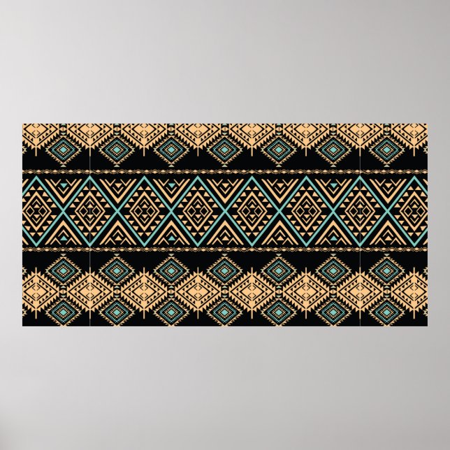 Motif d'art tribal. Impression géométrique ethniqu (Devant)