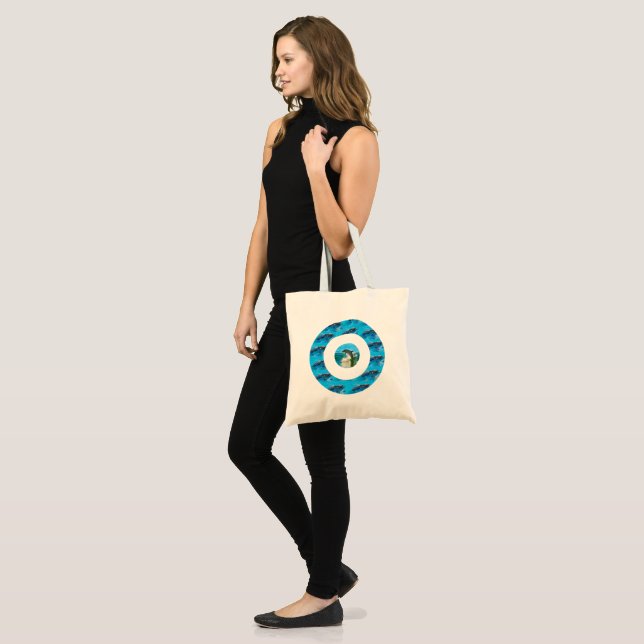 Motif Dauphin circulaire, Sac fourre - tout (Devant (modèle))
