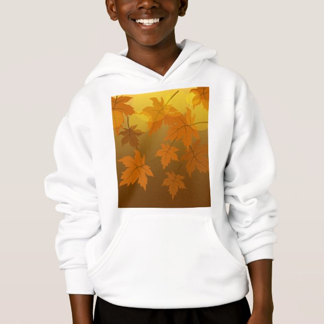 Motif d'automne avec feuilles d'érable en chute et (Devant)