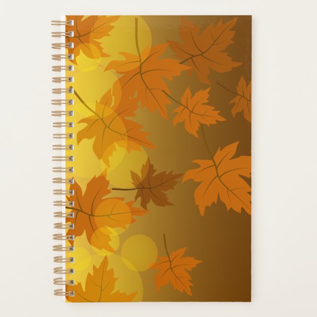 Motif d'automne avec feuilles d'érable en chute et (Devant)