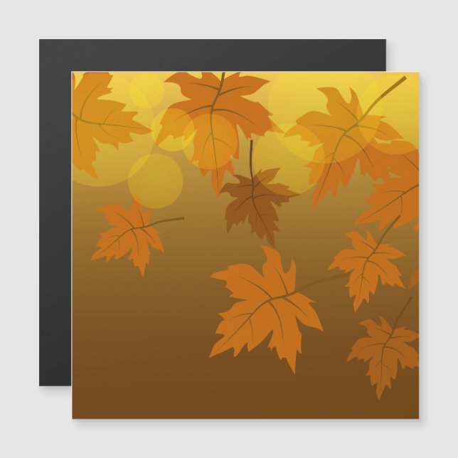 Motif d'automne avec feuilles d'érable tombant et  (Devant / Derrière)