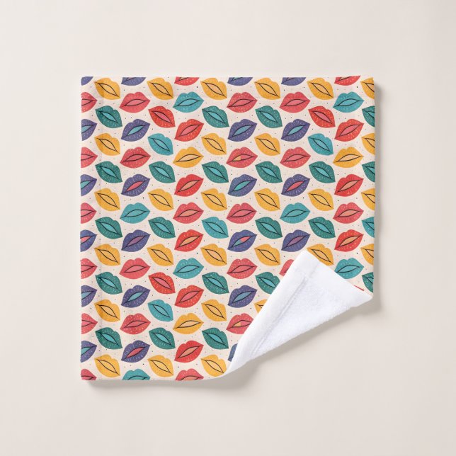 Motif de baiser (Gant de toilette)