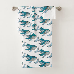 Motif de baleine bleue