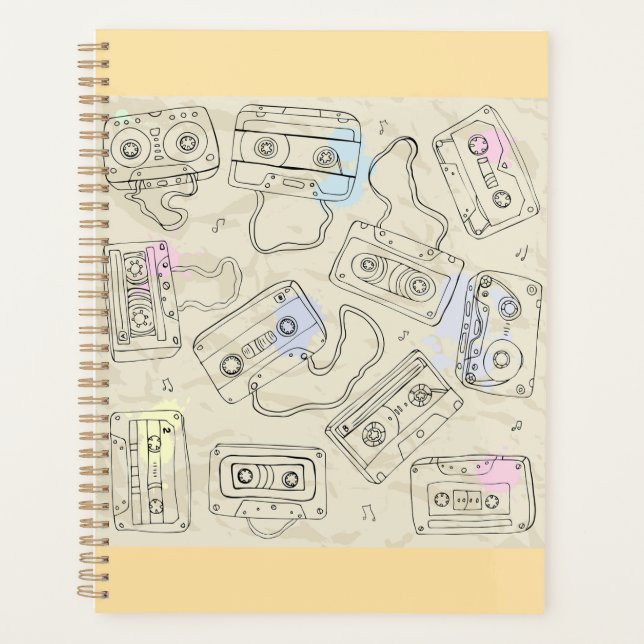 Motif de bande cassette nostalgique rétro des anné (Devant)