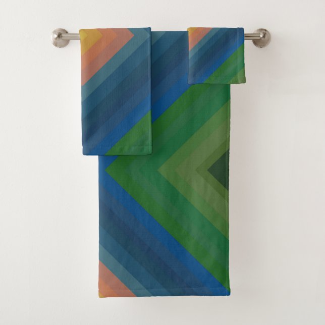 Motif de bande de diamant de couleur d'art pop rét (En situation)