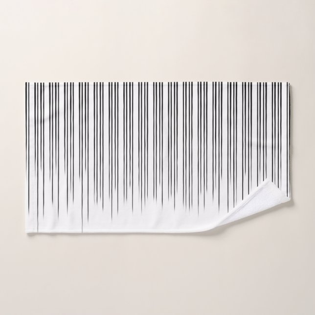 Motif de bande irrégulier noir/blanc (Serviette à main)
