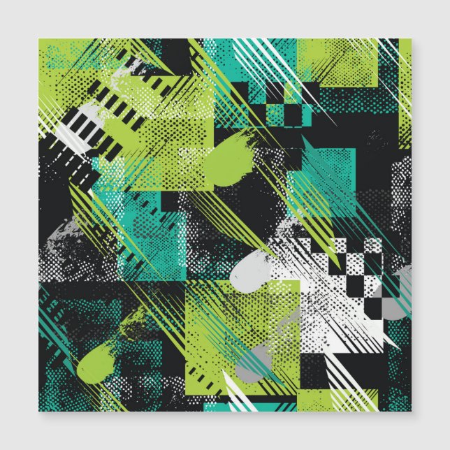 Motif de bandes de points géométriques Abstraits (Devant)