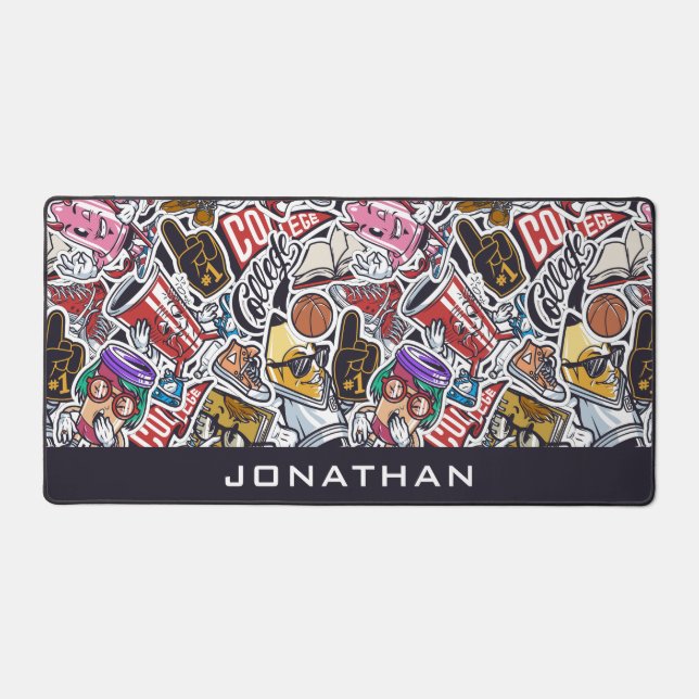 Motif de bandes dessinées de l'école de texte pers (Recto)