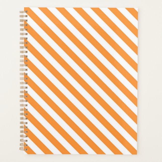 Motif de bandes orange et blanches diagonales (Devant)