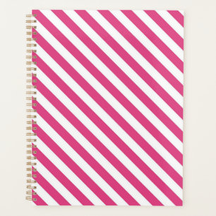 Motif de bandes roses et blanches diagonales