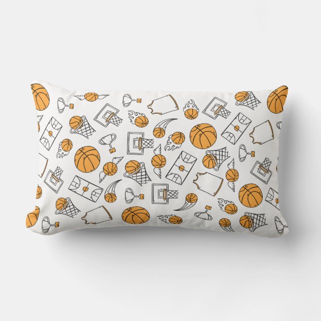 Motif de basket-ball lancer oreiller (Recto)