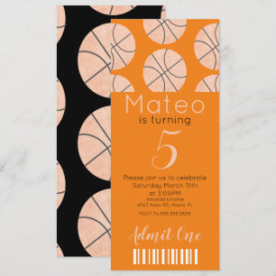 Motif de basket-ball moderne Invitation de style d