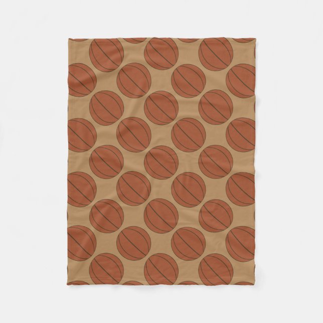 Motif de basket-ball petite couverture en polaire (Devant)