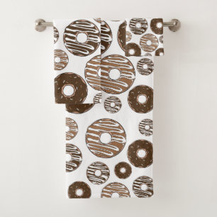 Motif de beignes, beignets de chocolat, beignets d