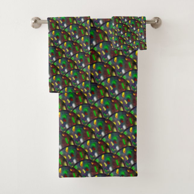 Motif de bijou en opale noire moderne (En situation)