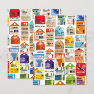 Motif de billets de voyage vintage.