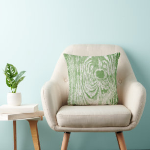 Motif de bois de céréales Neon Lime Coussin