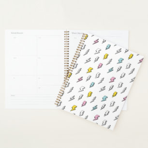 Motif de boulon de foudre à doodle mignon