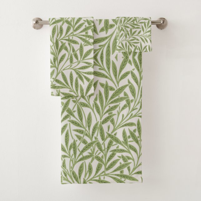 Motif de branches feuillues vertes  (En situation)