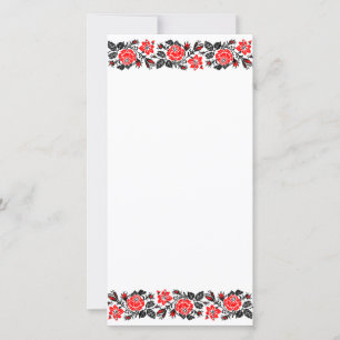 Motif de broderie au point de croix Roses rouges e