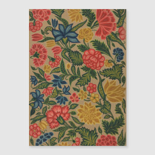 Motif de broderie florale au crewel vintage