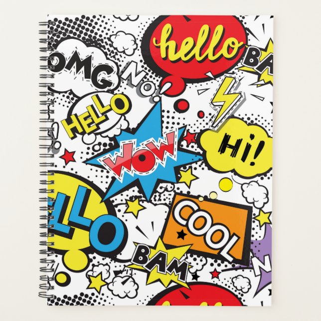 Motif de bulle de dialogue d'art pop de bande dess (Devant)
