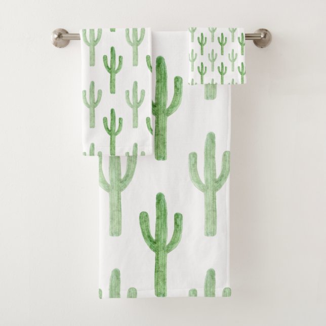 Motif de cactus à l'aquarelle (En situation)