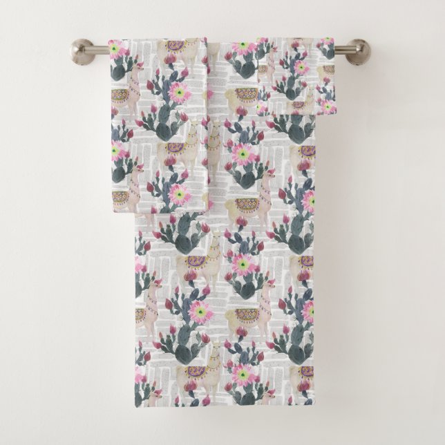 Motif de cactus d'aquarelle (En situation)