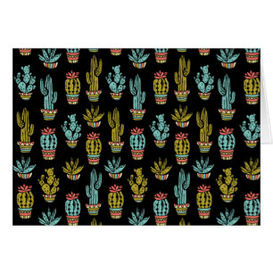Motif de cactus de grunge foncé