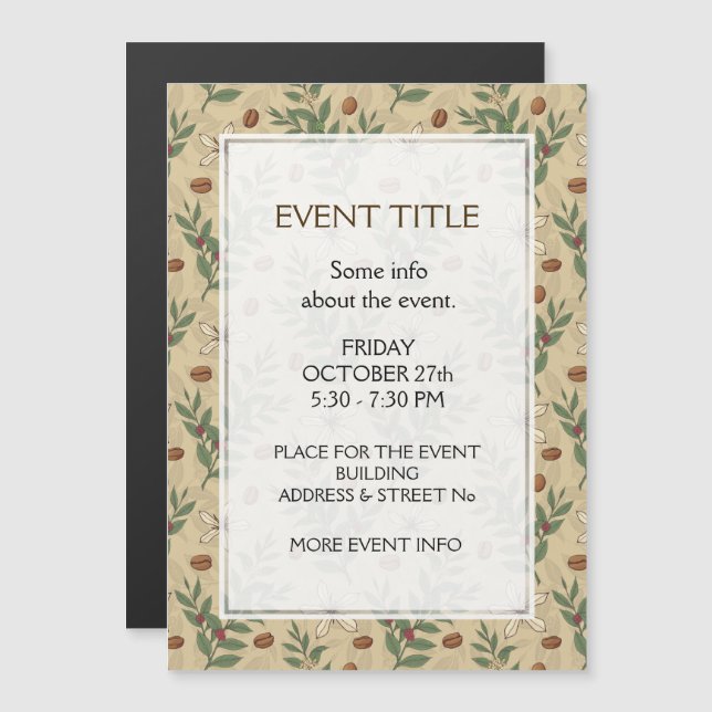 Motif de café (Devant / Derrière)