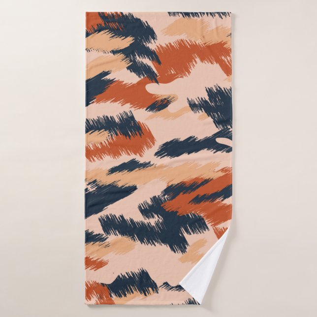 Motif de camouflage Abstrait. paroi vintage transp (Serviette de bain)