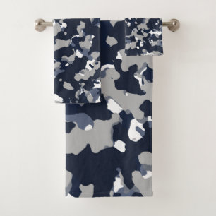 Motif de camouflage bleu gris blanc Camo