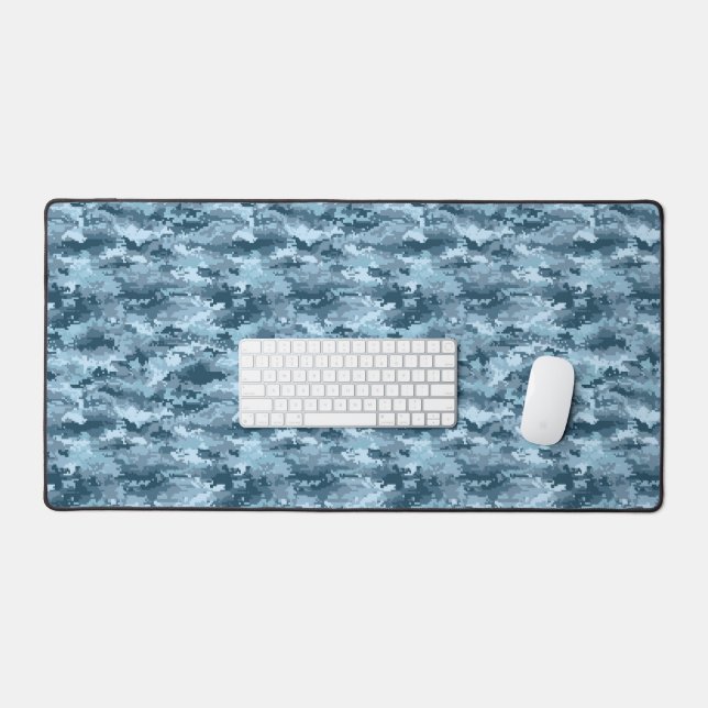 Motif de camouflage pixelisé militaire bleu (Clavier et souris)