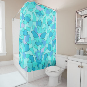 Motif de camouflage - Rideau de douche bleu