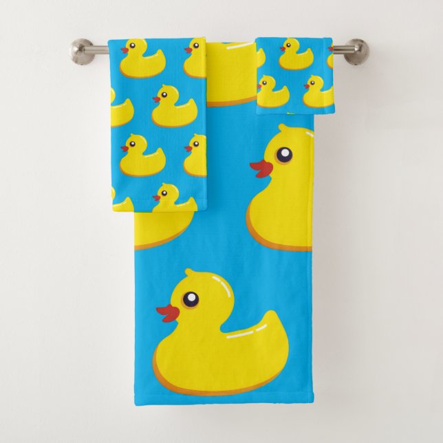 motif de canard en caoutchouc jaune  (En situation)