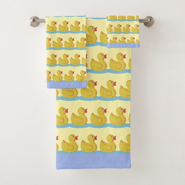Motif de caneton mignon sur fond jaune clair (En situation)