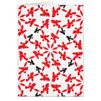 Motif de caniche rouge