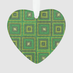 Motif de carré de grand-mère vert