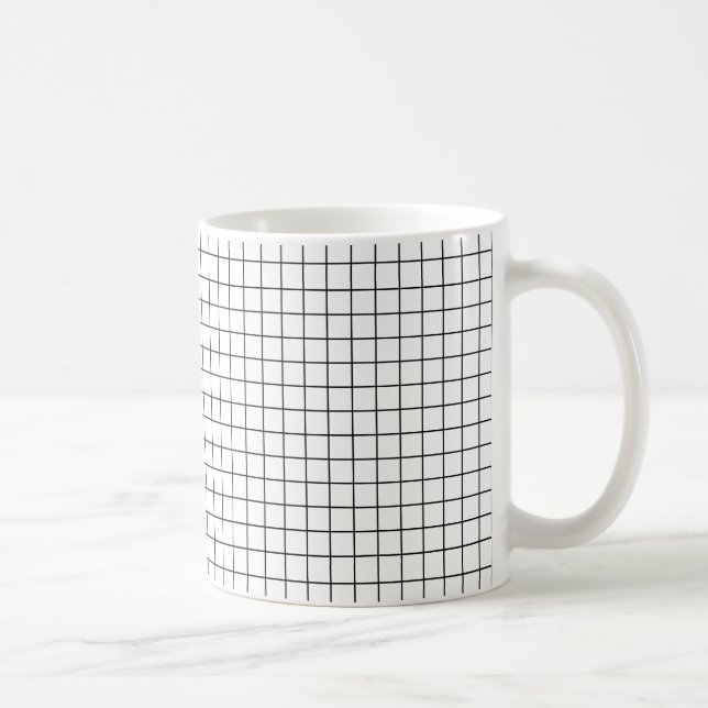 Motif de Carré Plaid de conception simple - Mug (Droite)