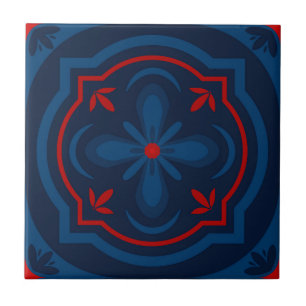 Motif de carreau floral décoratif